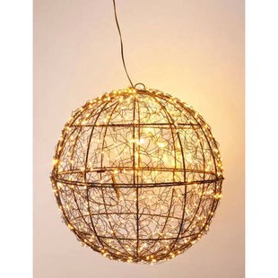 Nova Belle Zwarte Bal LED Metaal 35cm