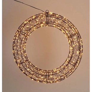 Home & Styling Collection Zwarte Krans LED 50cm