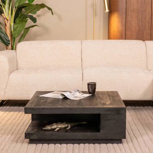 LABEL51 salontafel (80x80Â cm) Zwart Square