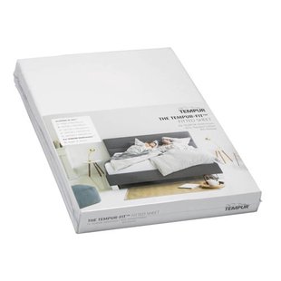 TEMPUR FIT Stretch jersey hoeslaken 180/200 x 190/200 cm Wit