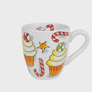 Blond Amsterdam kerstmok mini Cupcake (200 ml)