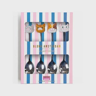 Blond Amsterdam theelepels kat (4-delig)