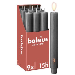 Bolsius brede dinerkaars (Ø3x23 cm) (set van 9)