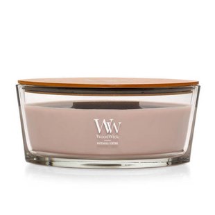 WoodWick geurkaars Patchouli Créme Ellipse