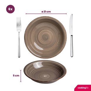 Cookinglife Serviesset Delice Gris 18 dlg