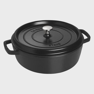 Staub - Lage Cocotte 28 cm Zwart