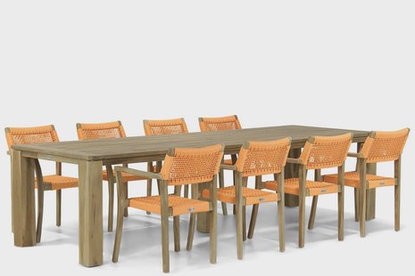 Lifestyle Dallas/Brighton 300 cm dining tuinset 9-delig