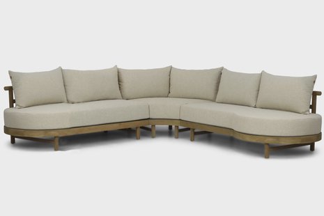 Santika Kayu hoek loungeset 3-delig