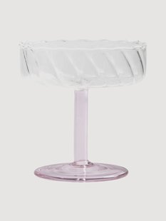 Handgemaakte champagneglazen Twirl van borosilicaatglas, 2 stuks