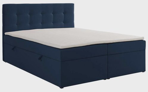 Boxspring Rodez velvet met opbergruimte en topper 160 x 200 cm | NADUVI Collection