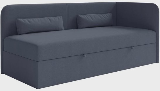 Jeugdbed Cambrils chenille rechts 90 x 200 cm met opbergruimte | NADUVI Collection