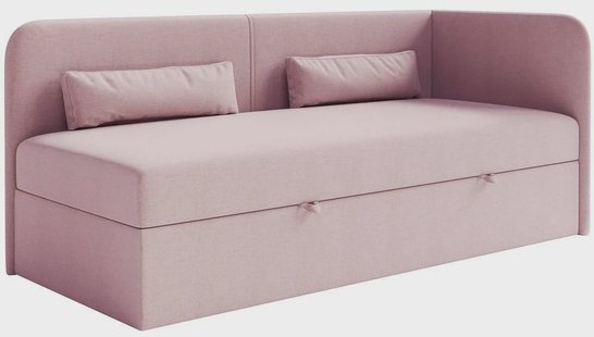 Jeugdbed Cambrils chenille rechts 90 x 200 cm met opbergruimte | NADUVI Collection