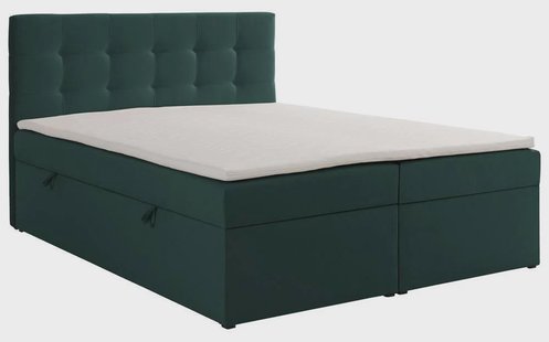 Boxspring Rodez velvet met opbergruimte en topper 160 x 200 cm | NADUVI Collection