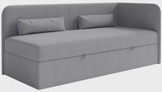 Jeugdbed Cambrils chenille rechts 90 x 200 cm met opbergruimte | NADUVI Collection