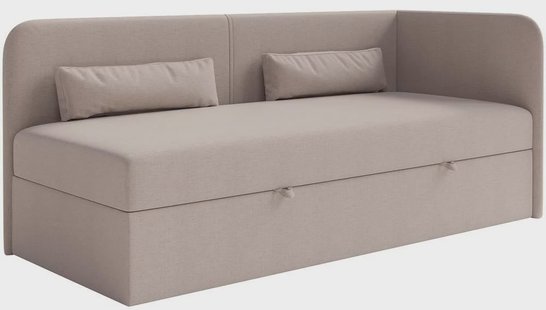 Jeugdbed Cambrils chenille rechts 90 x 200 cm met opbergruimte | NADUVI Collection