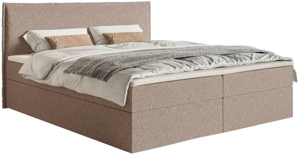 Boxspring Esmay chenille met opbergruimte en topper 180 x 200 cm | NADUVI Collection
