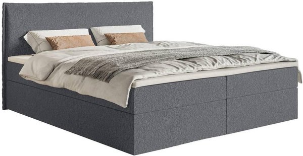 Boxspring Esmay chenille met opbergruimte en topper 180 x 200 cm | NADUVI Collection