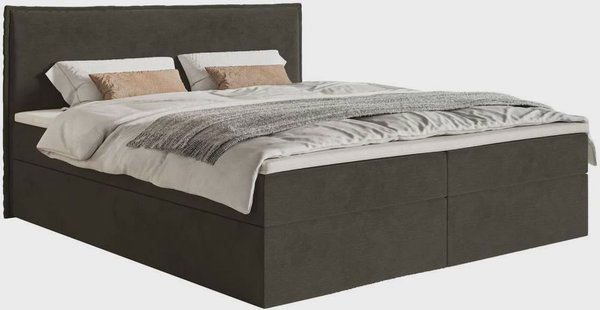 Boxspring Esmay velvet met opbergruimte en topper 140 x 200 cm | NADUVI Collection