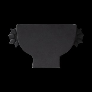 DBKD Platte vaas 16 cm Zwart