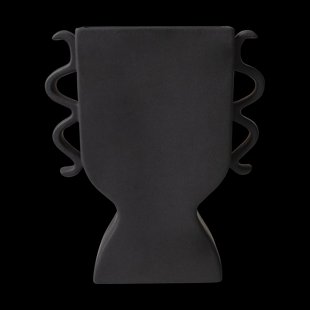 DBKD Platte vaas 25 cm Zwart