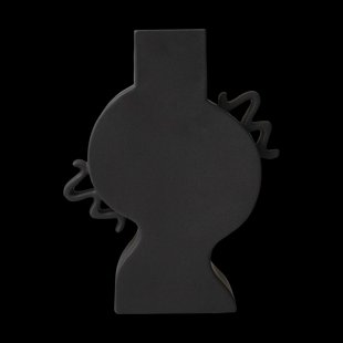 DBKD Platte vaas 33 cm Zwart