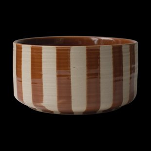 DBKD Line decoratieschaal Ø16 cm Stripe nougat
