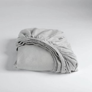 Cinderella jersey hoeslaken - lichtgrijs (25 cm hoog)