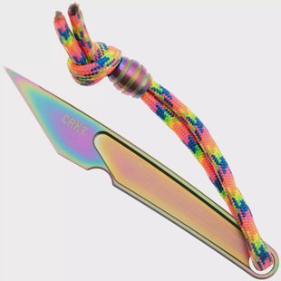 CRKT HangTi Kiridashi 7065P Iridescent Titanium Nitride Titanium, nekmes, Richard Rogers design