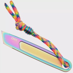 CRKT HangPry 9920P Iridescent Titanium Nitride Titanium, pry-bar, Richard Rogers design