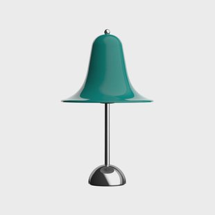 Pantop tafellamp Ø 23 cm donker blauwgroen Verpan - Woonkamer - Designer - Metaal - Met lampenkap
