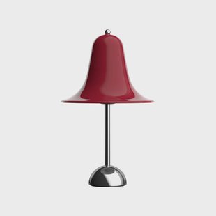 Pantop tafellamp Ø 23 cm kersenrood Verpan - Woonkamer - Designer - Metaal - Met lampenkap