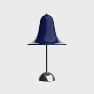 Pantop tafellamp Ø 23 cm nachtblauw Verpan - Woonkamer - Designer - Metaal - Met lampenkap