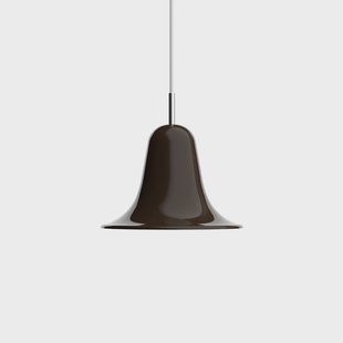 Pantop hanglamp Ø 23 cm  bruin Verpan - Woonkamer - Designer - Metaal - 1 lamp