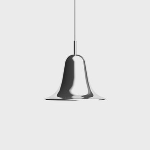 Pantop hanglamp Ø 23 cm chroom Verpan - Woonkamer - Designer - Metaal - 1 lamp