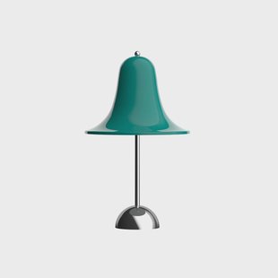 Pantop accu-tafellamp donker blauwgroen Verpan - Woonkamer - Designer - Kunststof - Met lampenkap