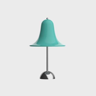 Pantop accu-tafellamp licht blauwgroen Verpan - Woonkamer - Designer - Kunststof - Met lampenkap