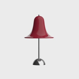Pantop accu-tafellamp kersenrood Verpan - Woonkamer - Designer - Kunststof - Met lampenkap