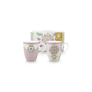 Pip Studio Lily & Lotus mok (Ø9 cm) (350 ml) (set van 2)
