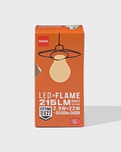 HEMA Led kogel smd flame E27 3.5W 215lm