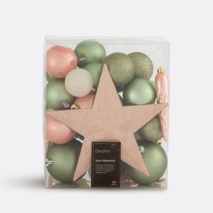 Doos van 33 Kerstballen Caspar