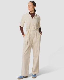 HEMA Dames jumpsuit Lena corduroy gebroken wit (gebroken wit)