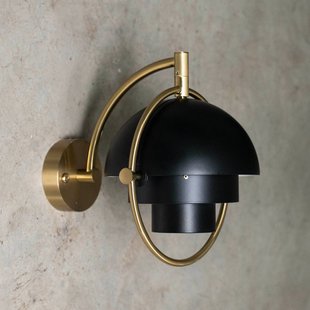 Gubi wandlamp Multi-Lite, zwart, metaal, G9