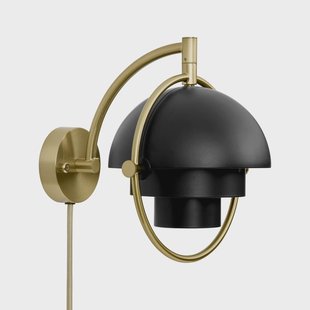 Multi-Line wandlamp zwart metaal G9 Multi-Lite GUBI - Woonkamer - Designer - Messing - 1 lamp