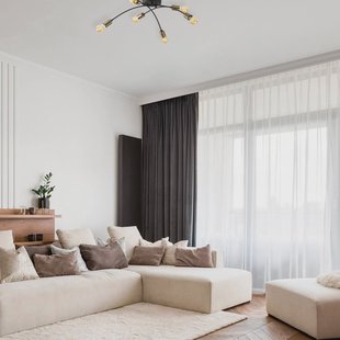 Opviq Plafondlamp Banana, zwart, metaal, 67 cm, 6-lamps, E27