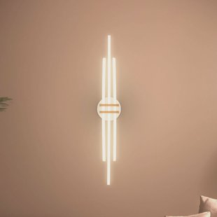 Briloner LED plafondlamp Tinka, lichtgrijs/bruin, lengte 98 cm