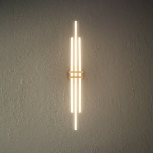 Briloner LED plafondlamp Tinka, houtkleurig/zwart, lengte 98 cm