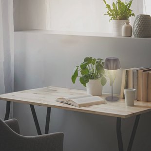 Briloner LED tafellamp Loca, antraciet, hoogte 36 cm Metaal/kunststof