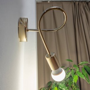 HELAM Wandlamp Oxford, goudkleurig, metaal, E27