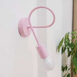 HELAM Wandlamp Oxford, roze, metaal, E27