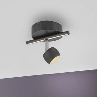 JUST LIGHT. GmbH JUST LIGHT. LED plafondspot Jarik, 1-lamp, zwart, 3.000 K